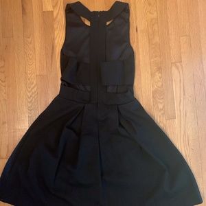 Black open back dress
